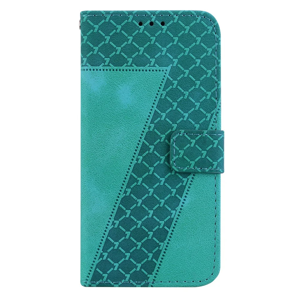 For Infinix Hot 40 / Hot 40 Pro Case 7-Shape PU Leather Wallet Phone Cover - Green - 7