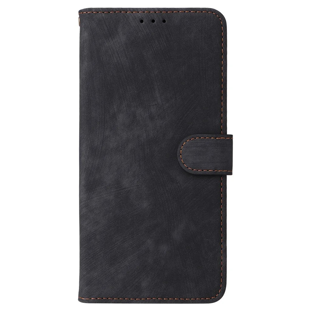 For Sony Xperia 1 VI Leather Case RFID Blocking Wallet Cover with Wrist Strap - Black - 6