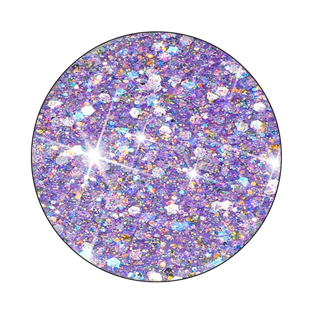 For Samsung Galaxy S23+ TPU Phone Case Epoxy Sequins Drop Protection Cover - Purple - 2
