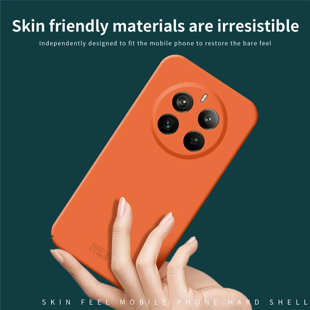 MOFI JK Qin Series For Realme 12 Pro 5G / 12 Pro+ 5G Case TPU+Acrylic Skin-touch Phone Cover - Orange - 3