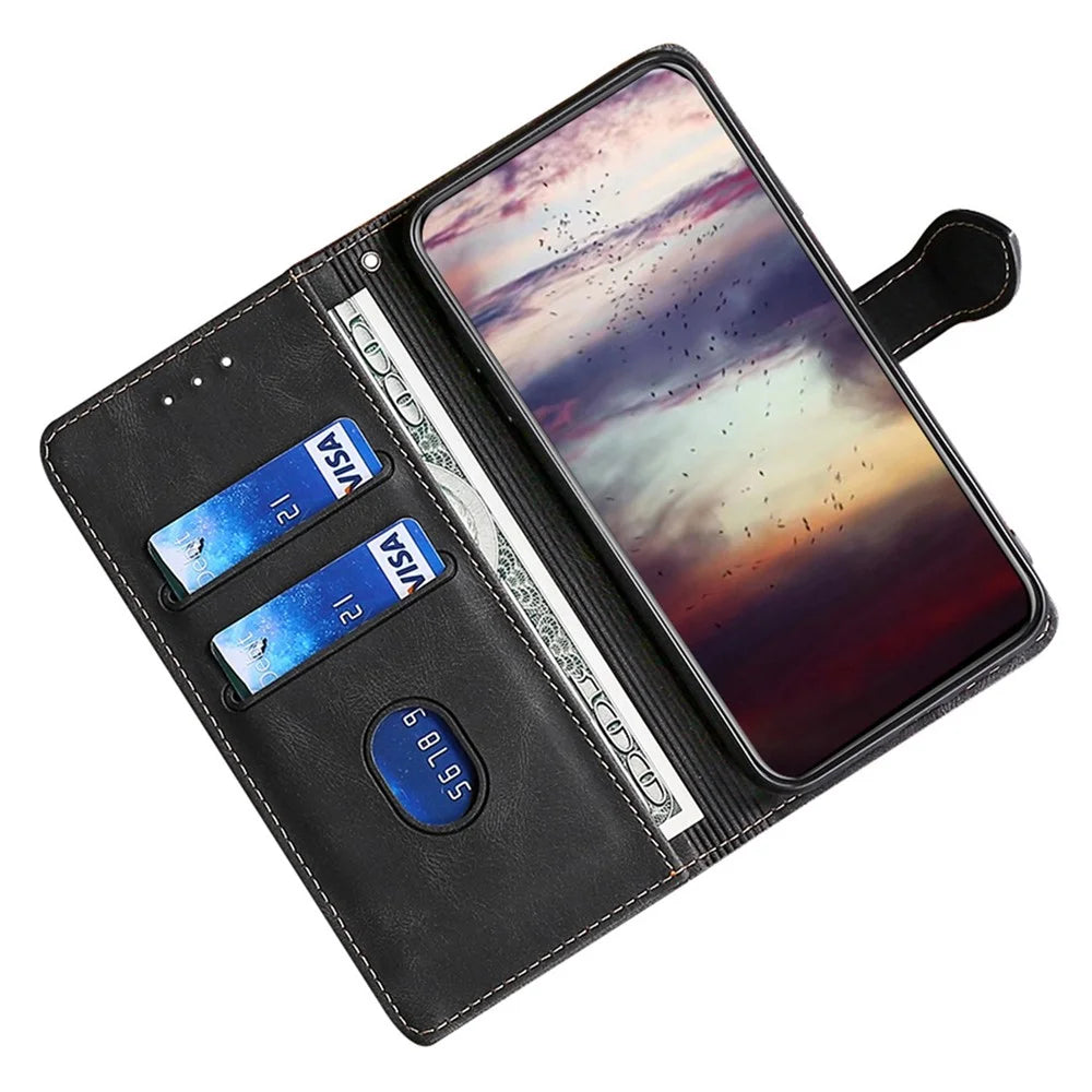 For TECNO Spark 20 Pro+ PU Leather Wallet Smart Phone Case   - Black - 2