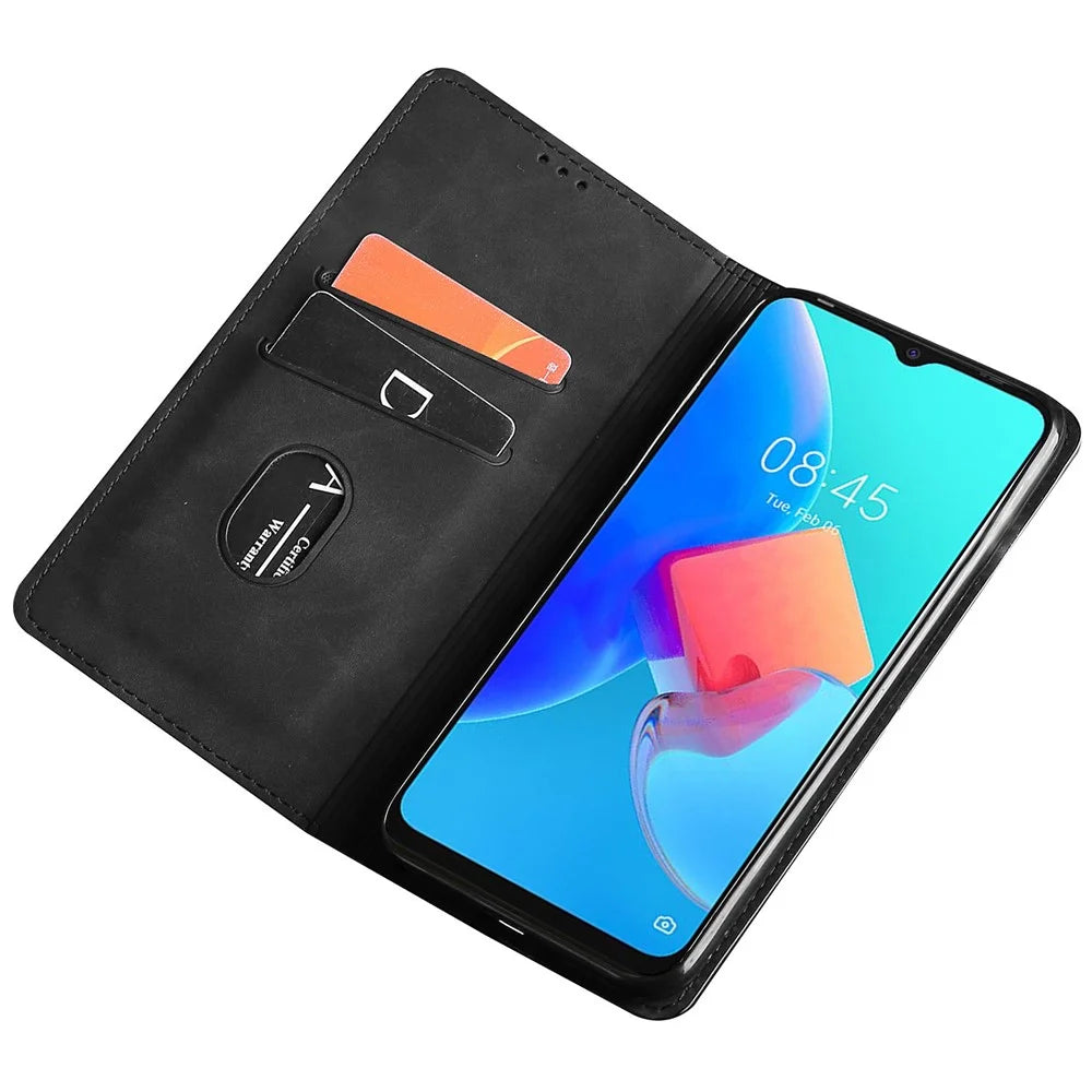 For TECNO Pova 6 Pro 5G Case Card Holder Magnetic Closing Leather Phone Cover - Black - 2