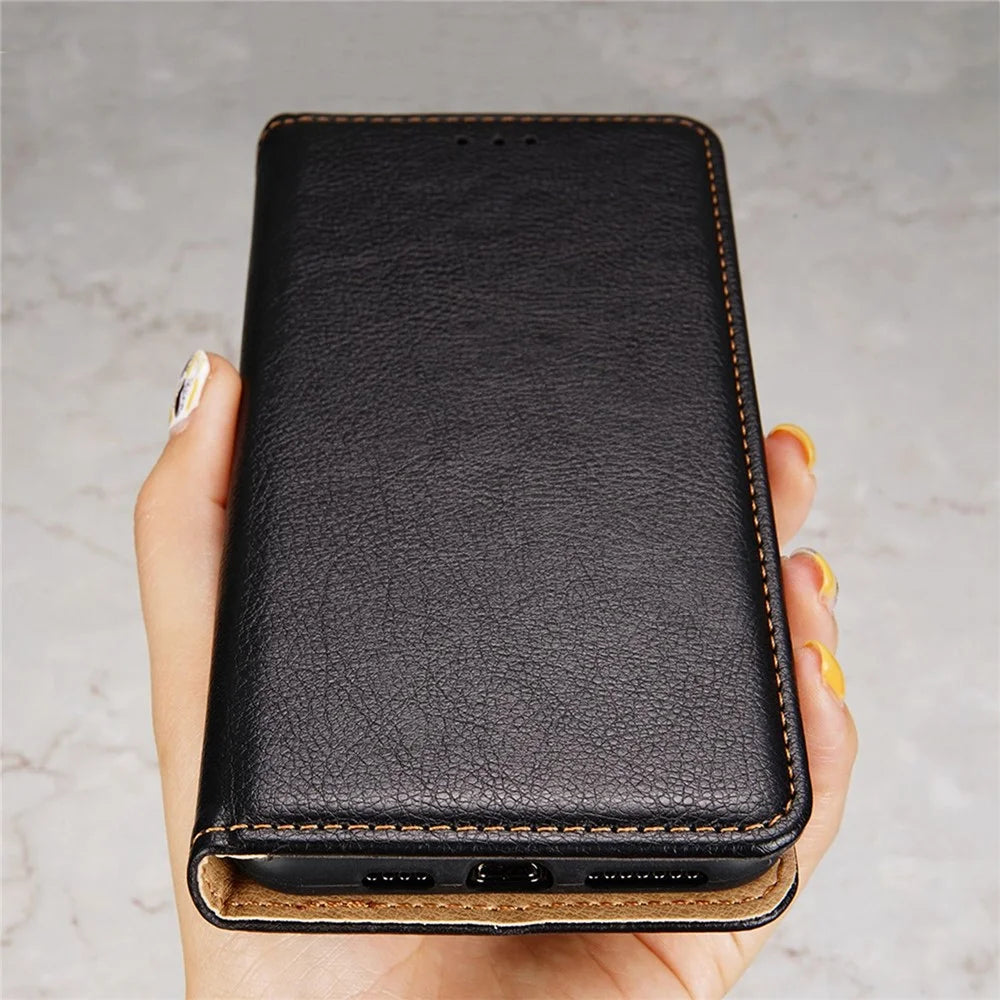 For TECNO Pova 6 Pro 5G Anti-Scratch Case Wallet PU Leather Magnetic Cell Phone Cover - Black - 6