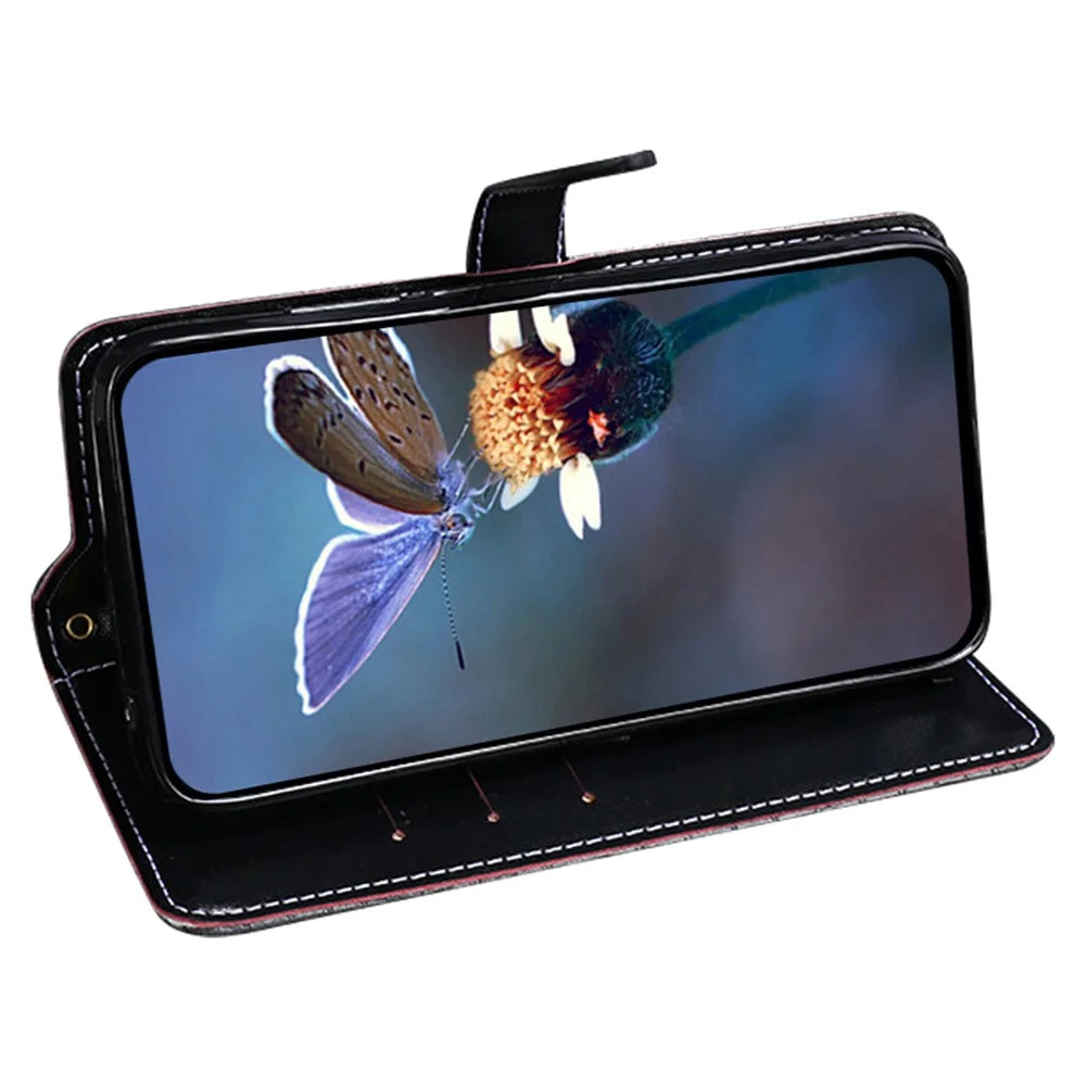 IDEWEI For Realme Note 50 4G Case Crocodile Texture PU Leather Phone Cover Horizontal Viewing Stand - Black - 3