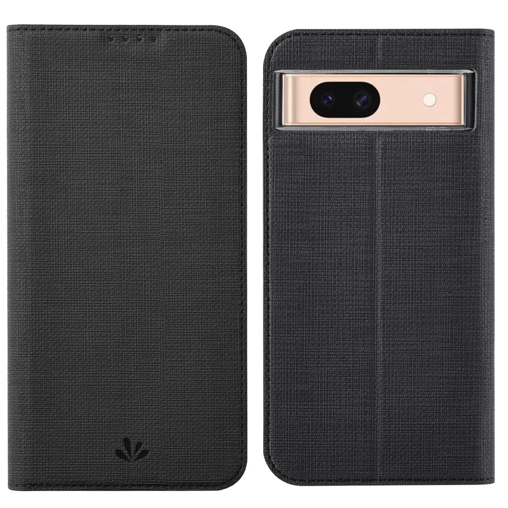 VILI DMX Series For Google Pixel 8a Phone Case Card Holder Leather Cover Mobile Accessories   - Black - 1