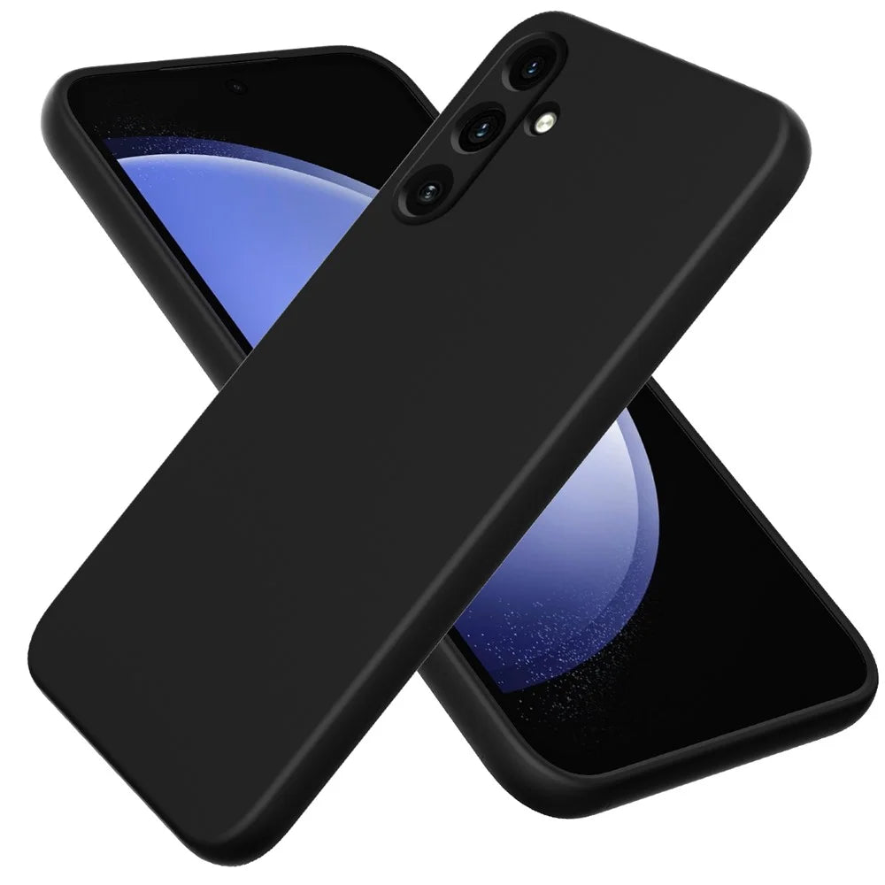 For Samsung Galaxy M55 5G / C55 5G / F55 5G Slim Case Soft Liquid Silicone Phone Cover - Black - 2