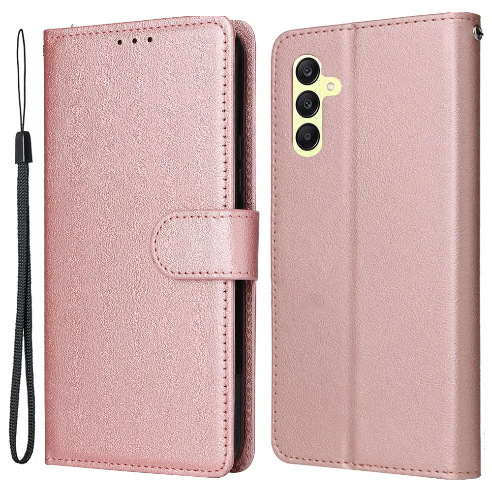 For Samsung Galaxy A25 5G (Global) (161.0 x 76.5 x 8.3mm) Phone Case with Photo Card Slots - Rose Gold - 1