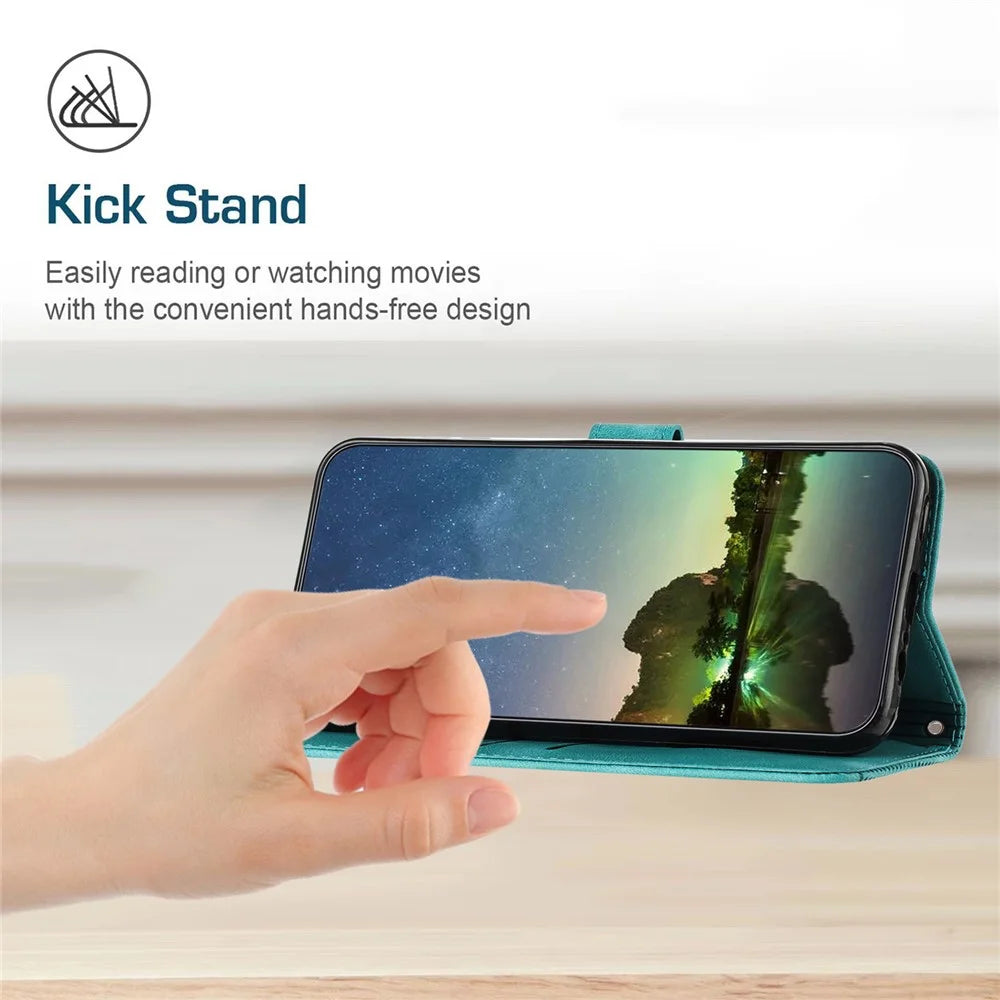 For Infinix Note 40 Anti-Scratch Leather Phone Shell Triangle Imprinted PU Leather Wallet Phone Case - Green - 7