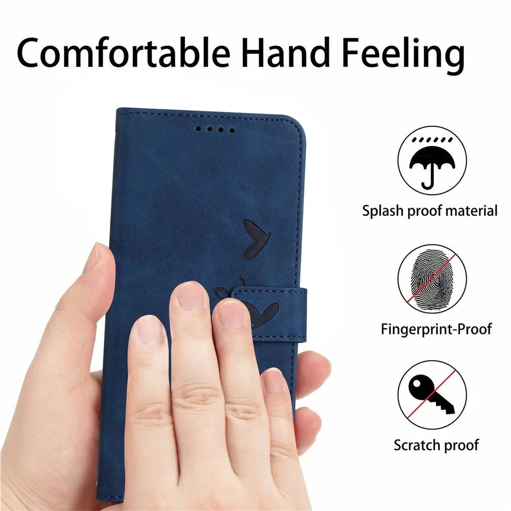 Phone Cases for Realme 12 5G Anti-Scratch PU Leather Imprinted Phone Stand Cover - Sapphire - 7