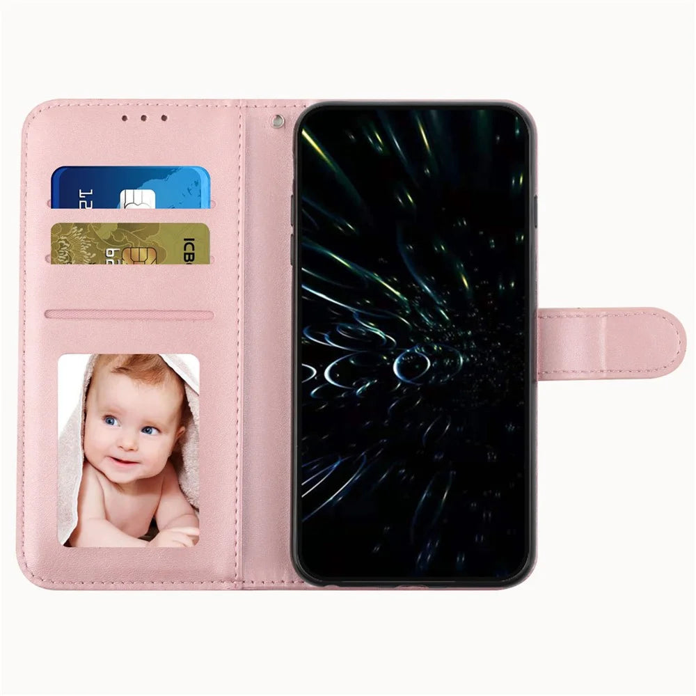 PU Leather Cases for Samsung Galaxy Xcover7 Phone Stand Cover All-Round Protection Phone Shell - Rose Gold - 2