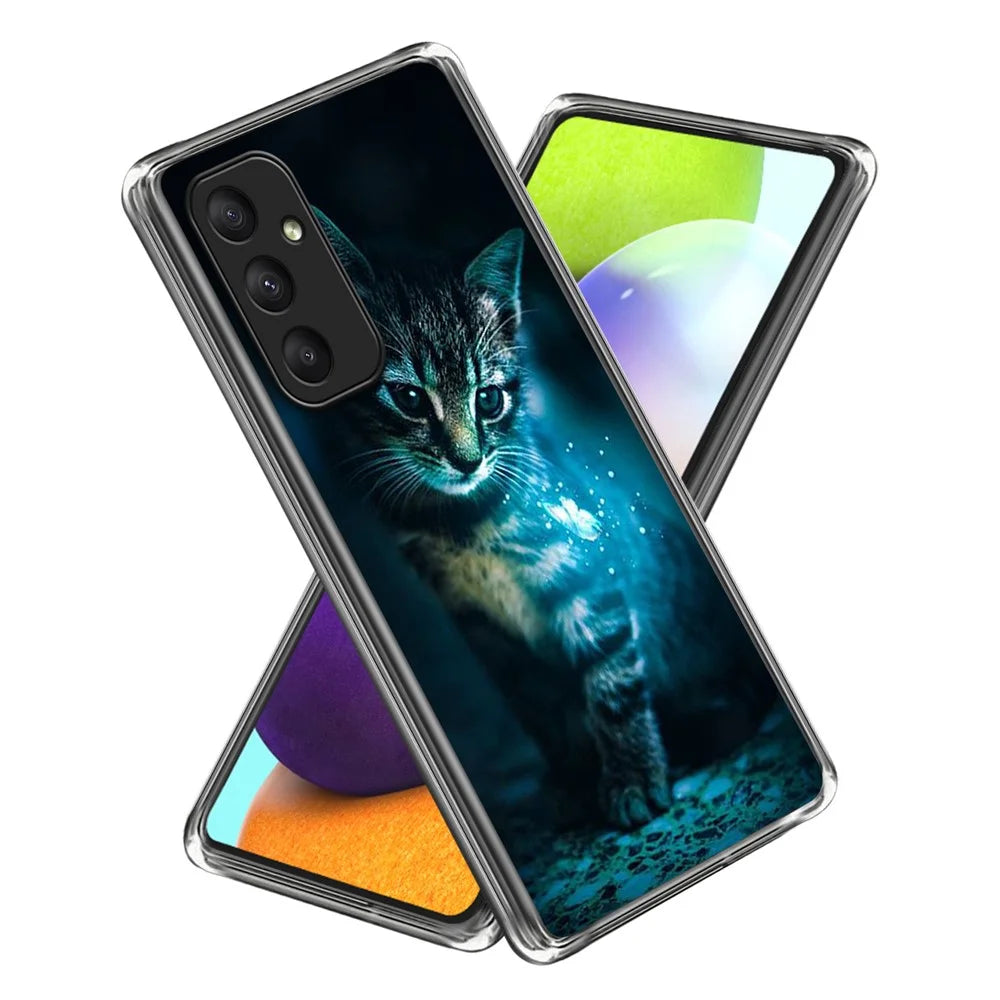 For Samsung Galaxy A35 5G TPU Case Pattern Printing Mobile Phone Cover   - Cat - 1