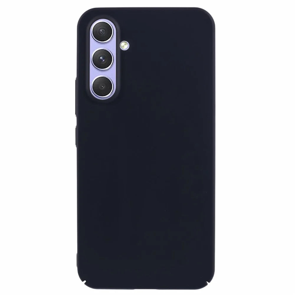 For Samsung Galaxy A34 5G Rubberized Back Case Skin-Touch PC Cell Phone Cover - Black - 1