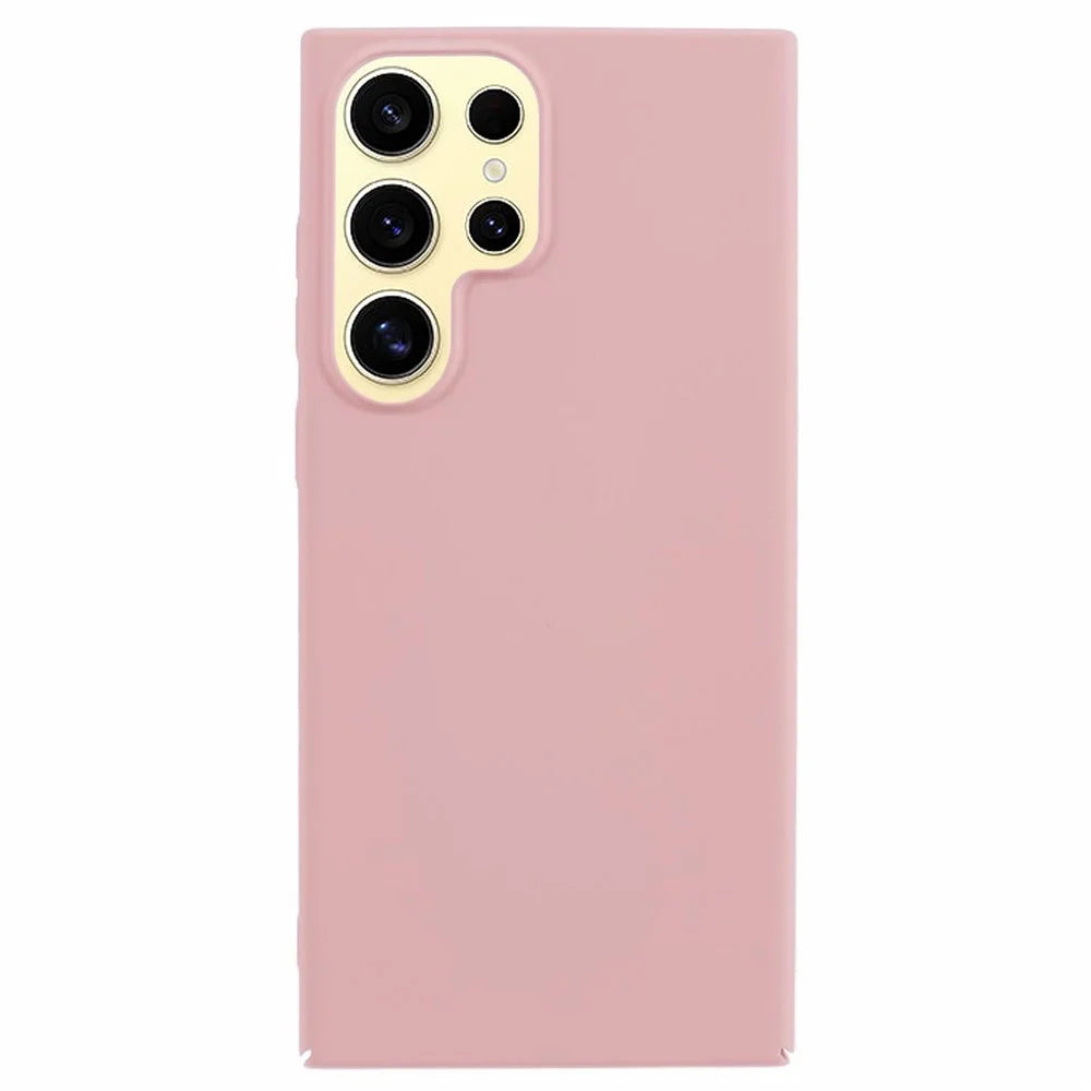 For Samsung Galaxy S24 Ultra Cell Phone Cover Skin-Touch Rubberized PC Phone Protective Shell - Pink - 1