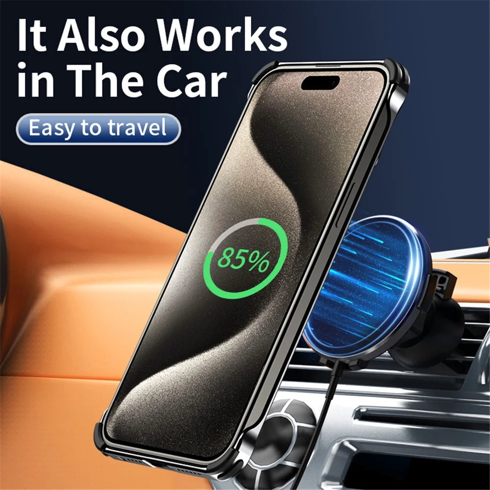Auspicious Cloud Series For iPhone 13 Magnetic Case Aluminum Alloy Hollow Kickstand Phone Cover - Silver - 3