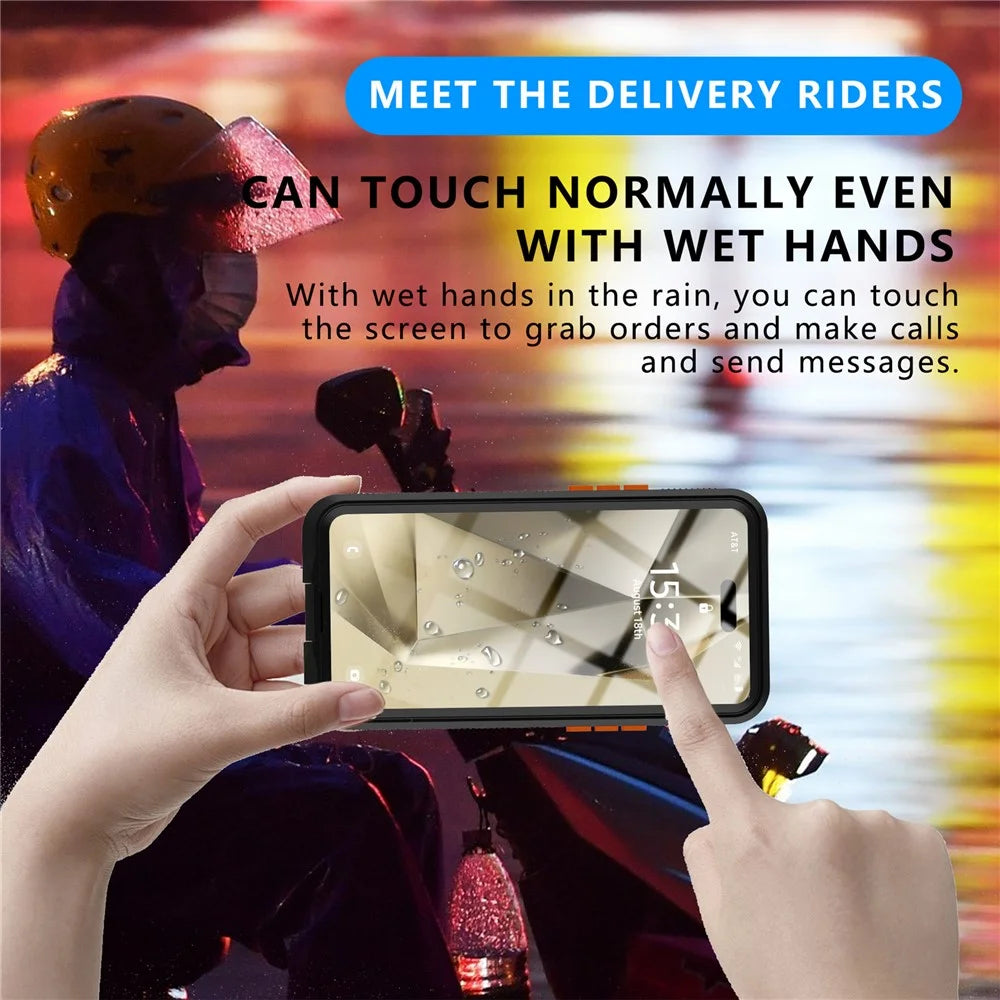 SHELLBOX Air Box Series For iPhone 15 Pro Waterproof Cover PC+TPU+PET Phone Case - Black - 2