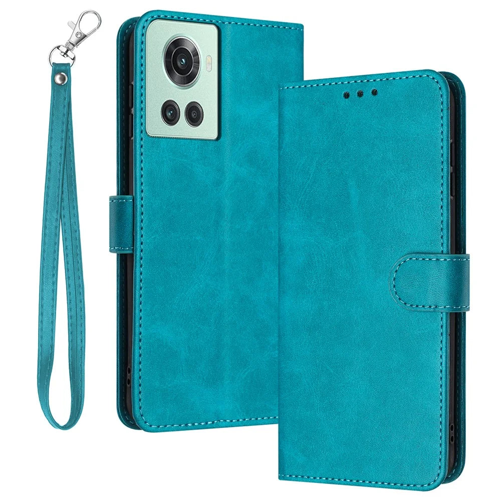 For Oneplus Ace 5G / 10R 5G Calf Texture PU Leather Case Wallet Phone Cover Mobile Accessories Supplier - Green - 1