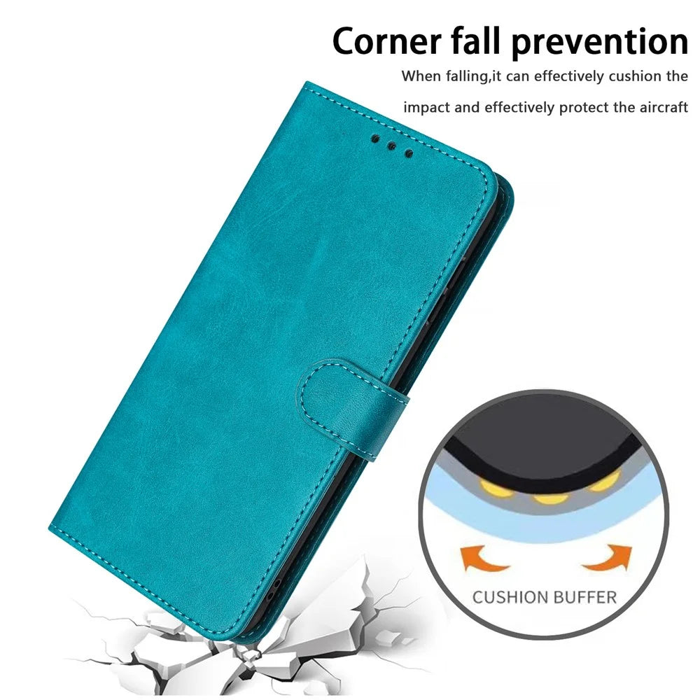 For iPhone 11 Case Anti-Scratch Wallet Stand Phone Cover Pure Color Cell Phone Shell - Green - 6