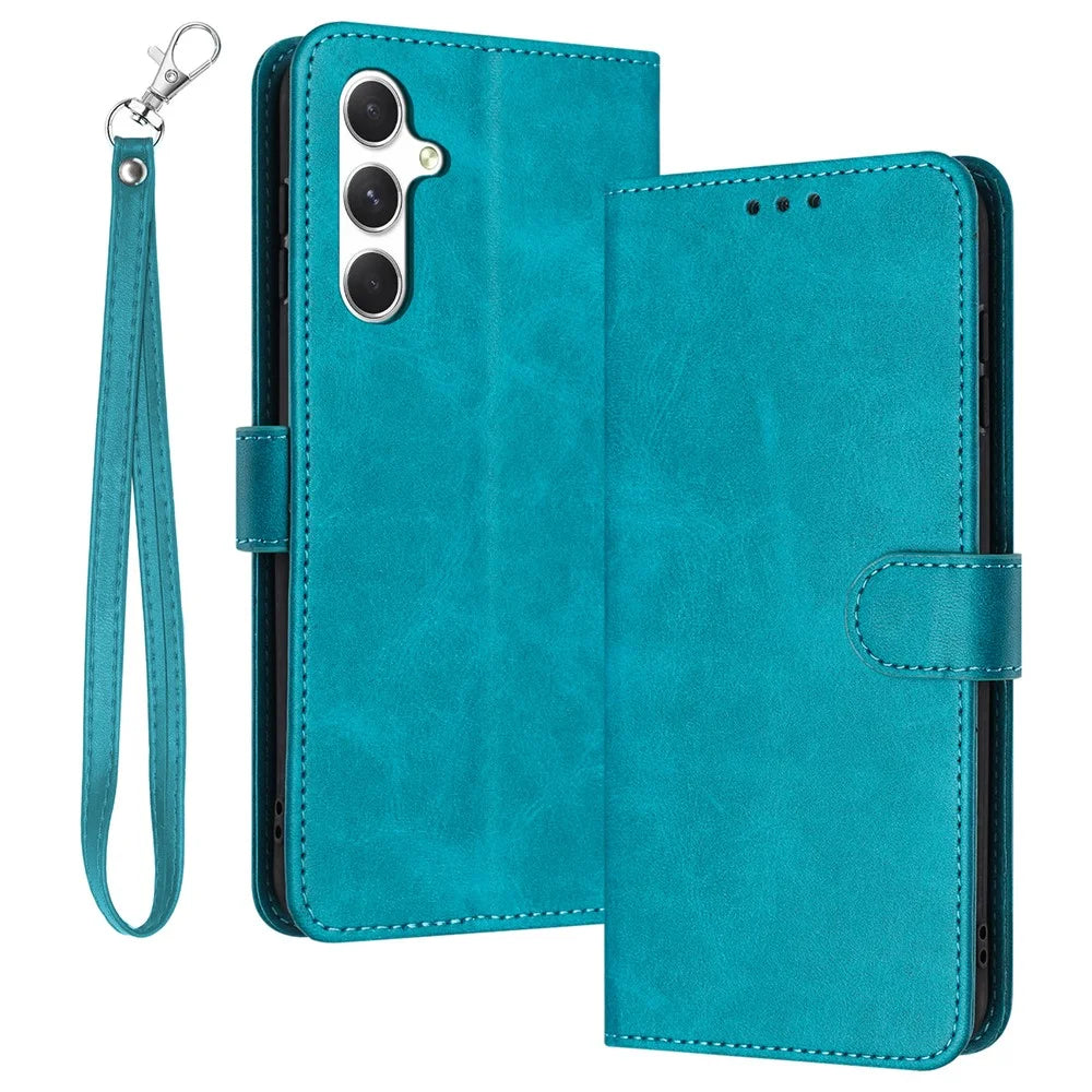 For Samsung Galaxy M54 5G Phone Shell Wallet PU Leather Stand Case Mobile Accessories Supplier - Green - 1