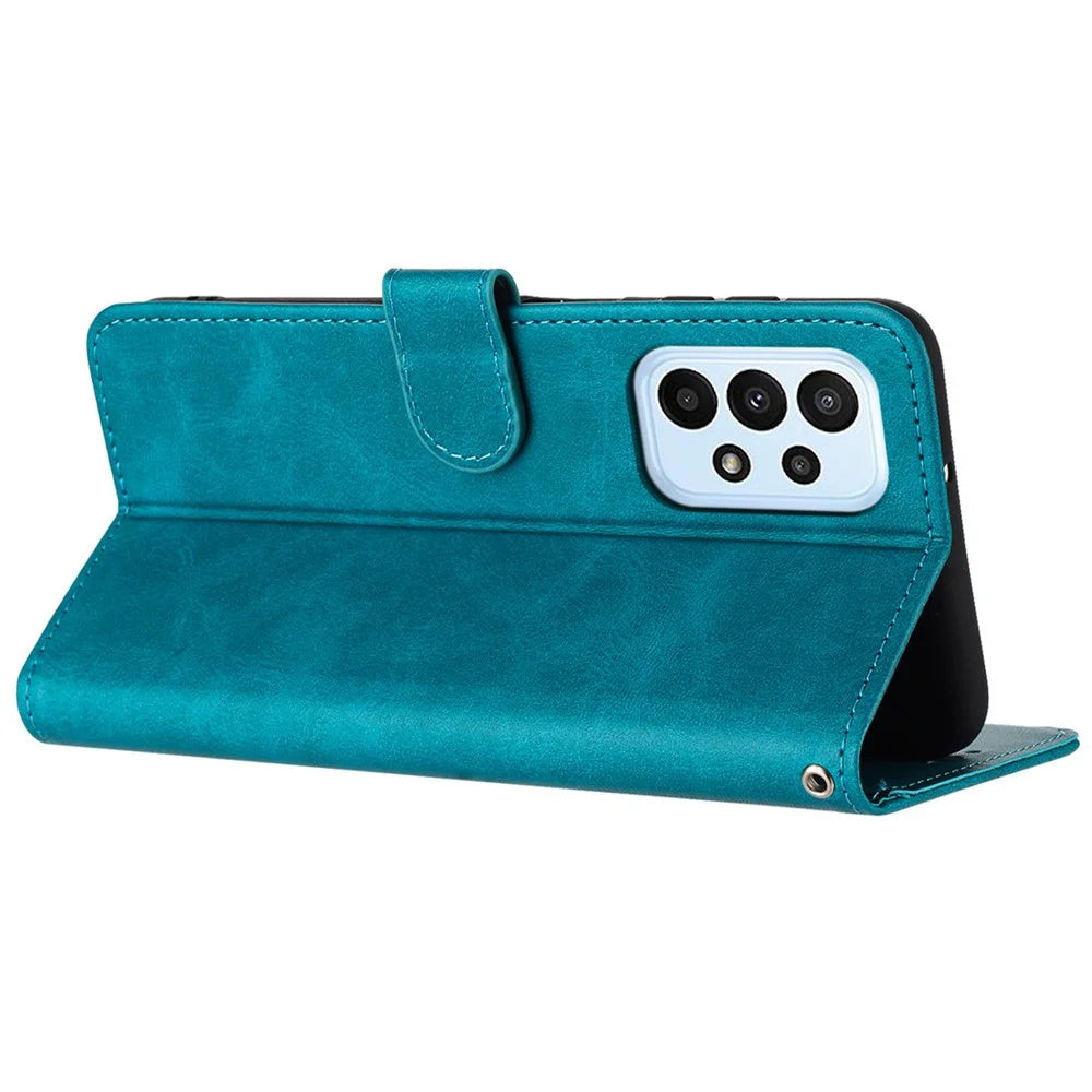 For Samsung Galaxy A23 4G / A23 5G (Global Version) / M13 4G / M23 5G / F23 Phone Case Leather Wallet Mobile Accessories - Green - 2