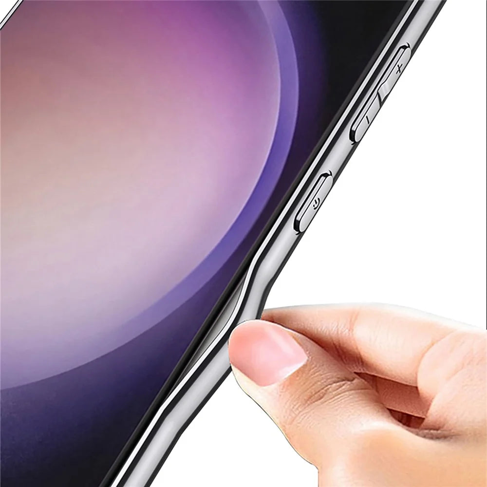 GKK For Samsung Galaxy S23 Ultra Case Electroplating PU Leather+PC Anti-drop Phone Cover - Titanium Grey - 3