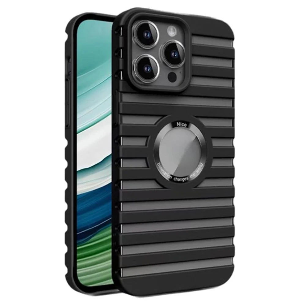 For iPhone 13 Pro Max 6.7 Inch Rubberized Phone Case Magnetic Heat Dissipation PC Phone Cover - Black - 1