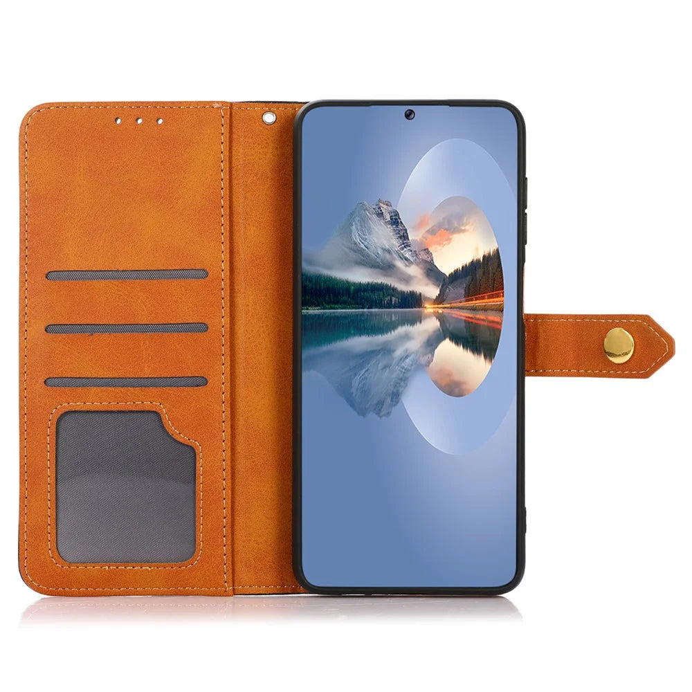KHAZNEH For Sony Xperia 1 VI Case Magnetic Flip PU Leather Stand Cell Phone Back Cover - Black - 2