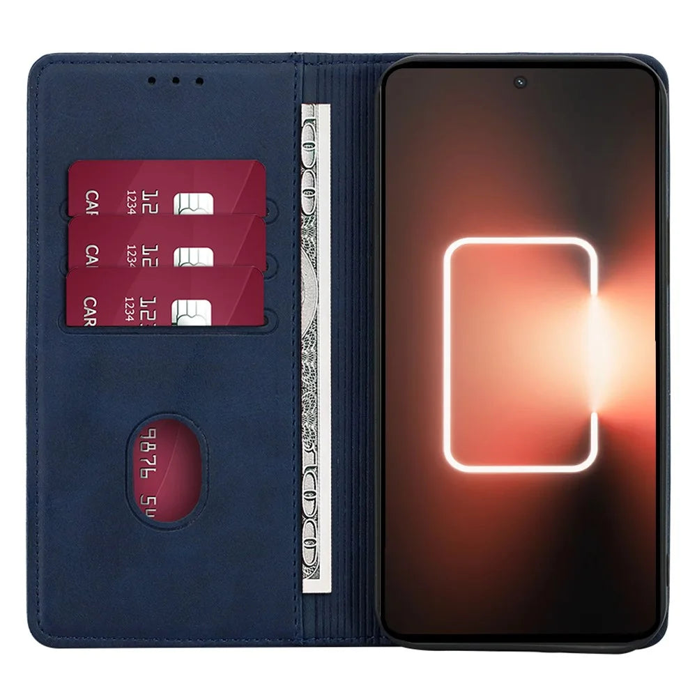 For itel RS4 4G   Mobile Phone Stand Case Calf Texture Leather Cover Cell Phone Accessory - Sapphire - 2
