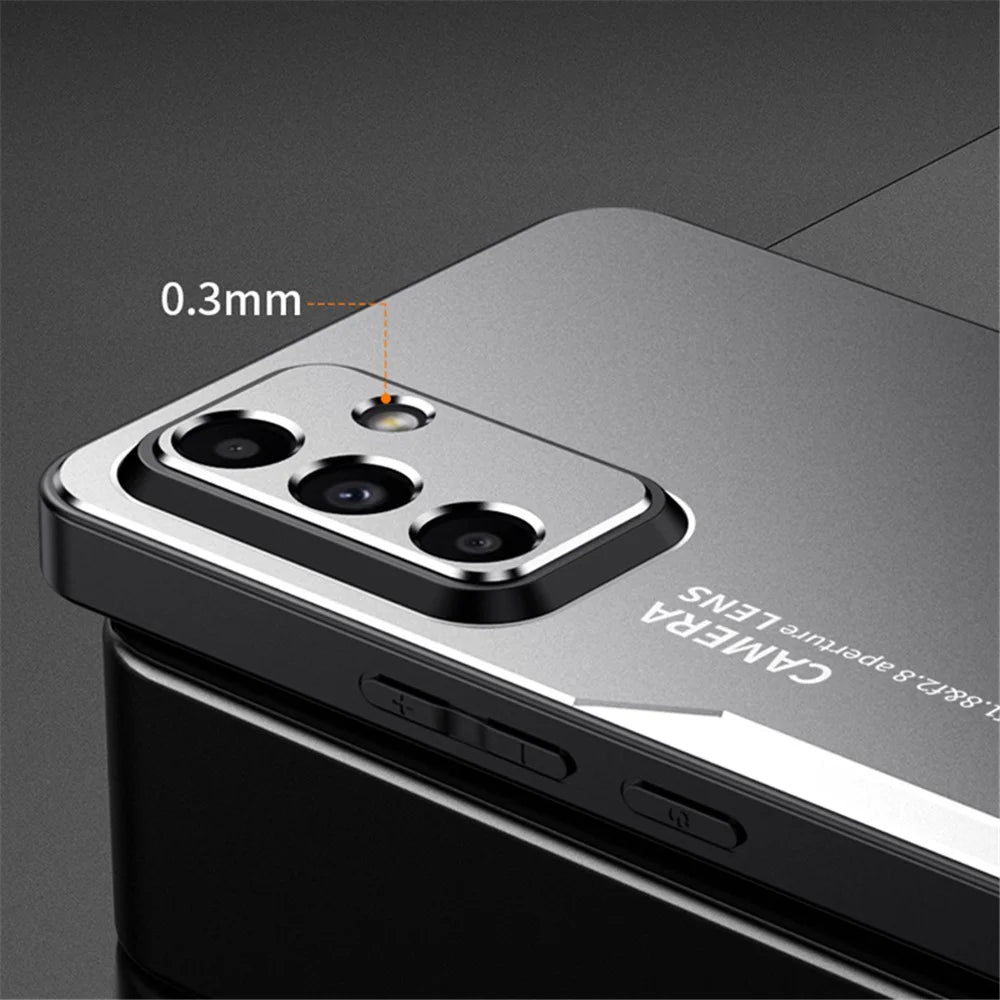 For Samsung Galaxy M55 5G / C55 5G / F55 5G Case Aluminum Alloy+PC+TPU Military Drop Protection Phone Cover - Silver - 2