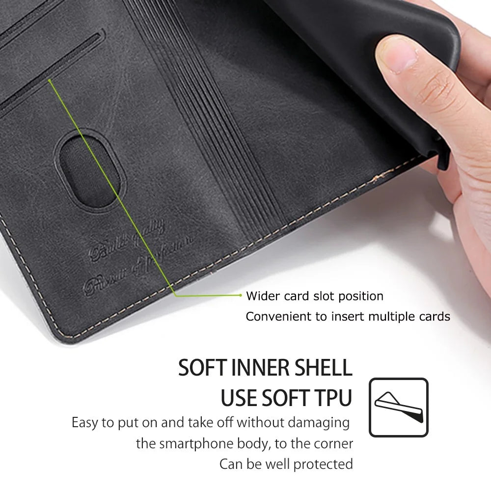 For itel P55+   Phone Case Leather Wallet Dual Color Splicing Phone Cover - Black+Grey - 6