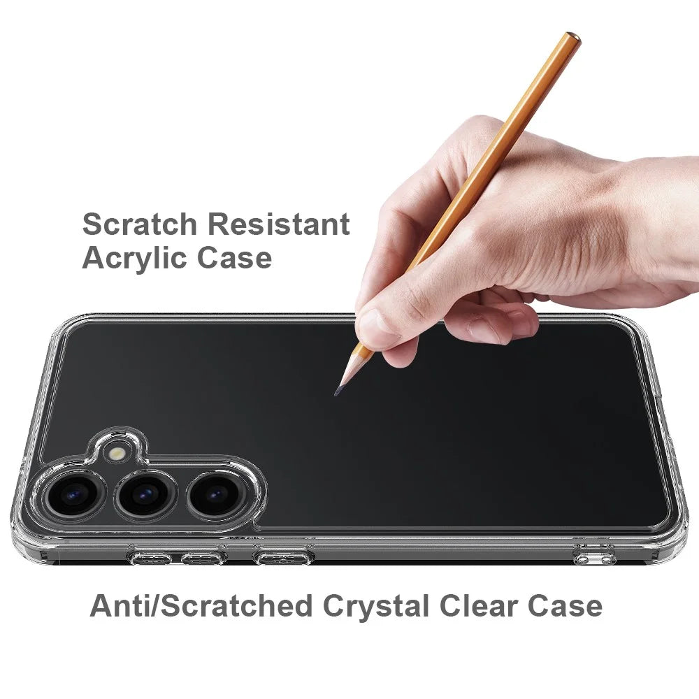 For Samsung Galaxy M55 5G / C55 5G / F55 5G Case Hybrid TPU+Acrylic Transparent Protective Back Cover - 2