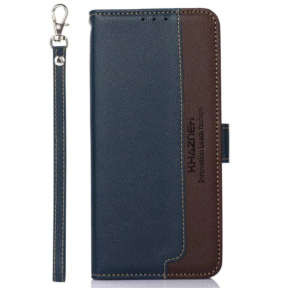 KHAZNEH For Sony Xperia 1 VI Case RFID Blocking Stand Wallet Leather Phone Cover - Blue - 6