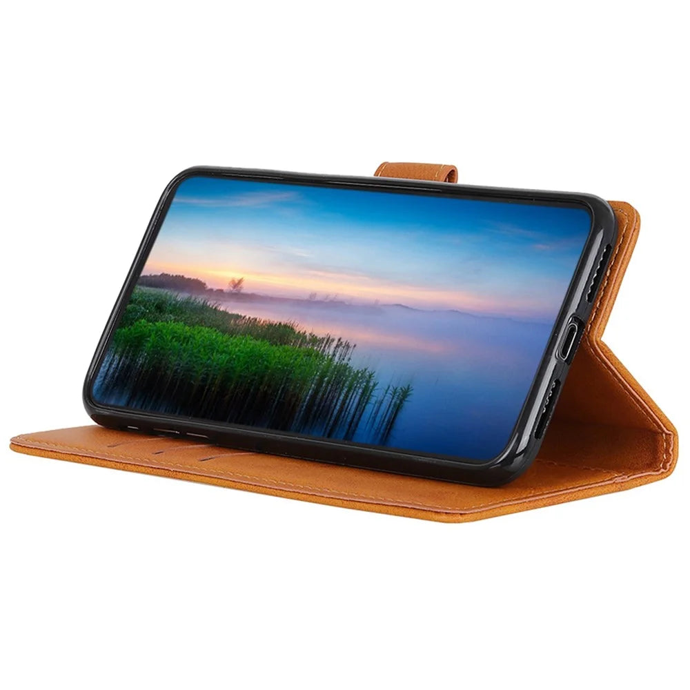 For Sony Xperia 1 VI Cell Phone Case Cowhide Texture Leather Wallet Full Protection Cover - Brown - 3