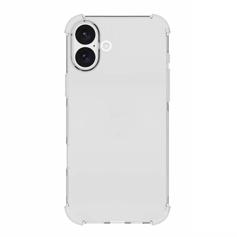 For iPhone 16 Plus Slim-Fit Phone Case TPU Shell Non-Slip HD Transparent Mobile Phone Cover - 2