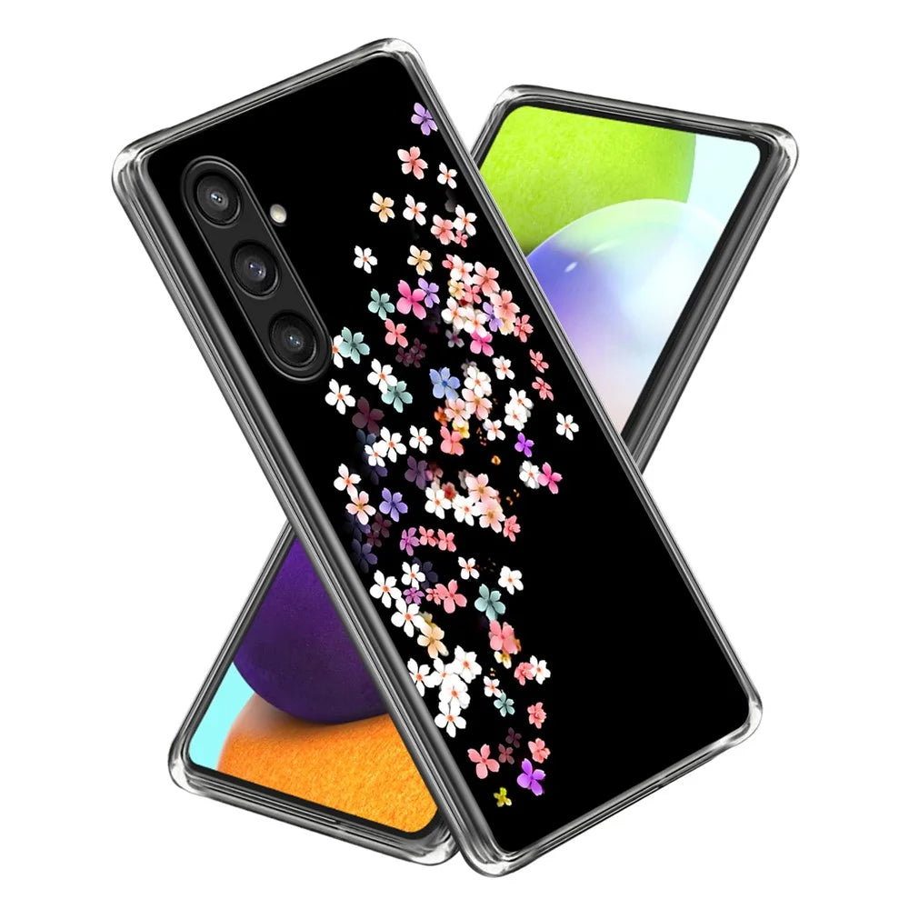 For Samsung Galaxy A34 5G Case Anti-Scratch Pattern Printing TPU Phone Cases - Floral - 1