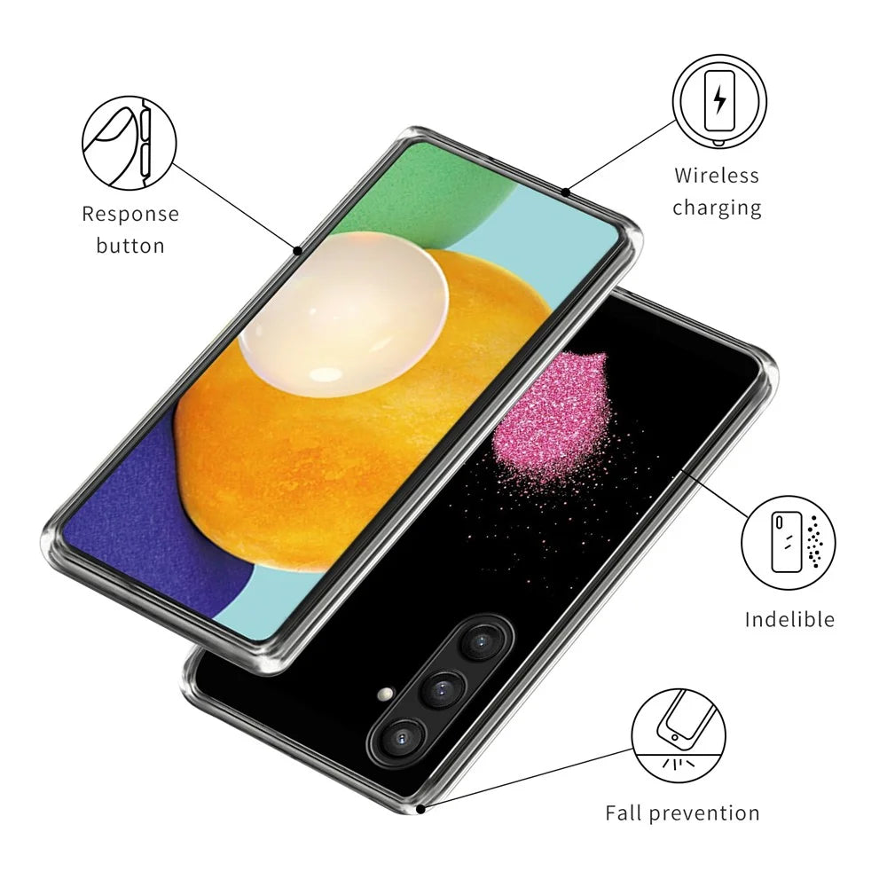 For Samsung Galaxy A05s 4G Case Pattern Flexible TPU Shock Absorption Phone Cover - Heart - 3