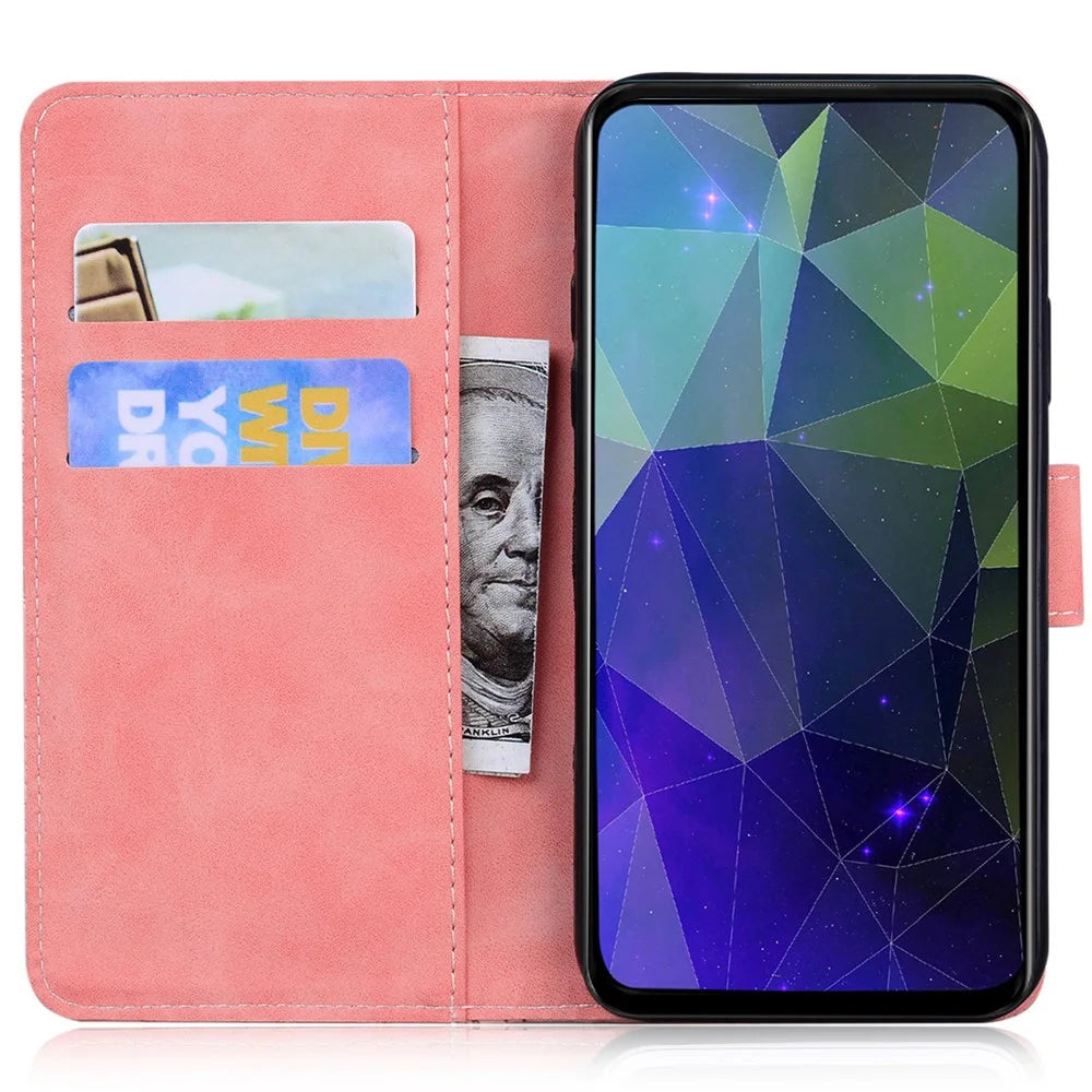 For Samsung Galaxy M15 5G / F15 5G Wallet Case Tiger Pattern Leather Phone Cover - Pink - 2