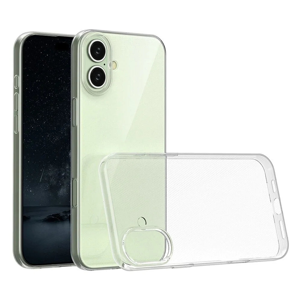 For iPhone 16 Plus Case Transparent TPU Anti-Scratch Mobile Phone Cover - 2