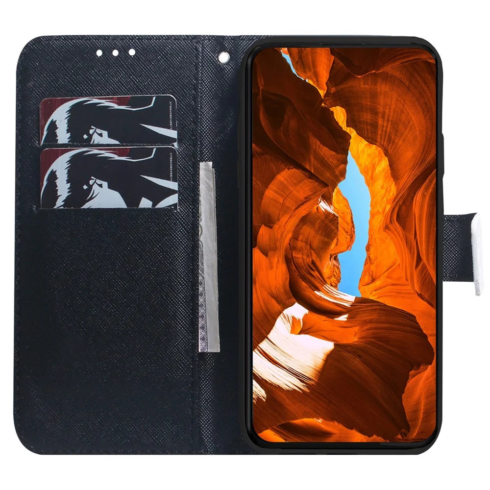 For Samsung Galaxy Xcover7 Case PU Leather Pattern Magnetic Clasp Stand Function Phone Cover - Panda - 2