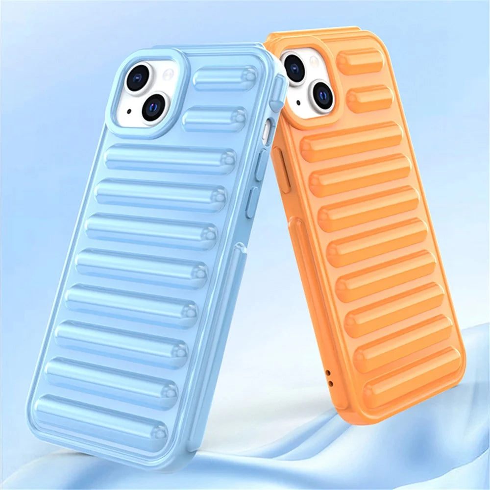 Capsule Series for iPhone 13 Case Soft TPU Ribbed Phone Protective Cover - Black - 5