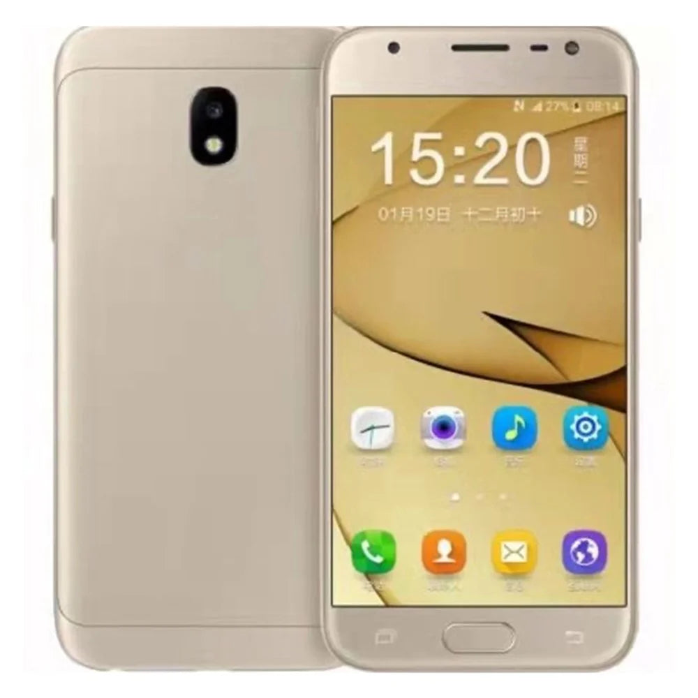 For Samsung Galaxy J3 (2017) J330 Anti-Scratch TPU Phone Case Slim Clear Cover with Big Lens Holes - 2