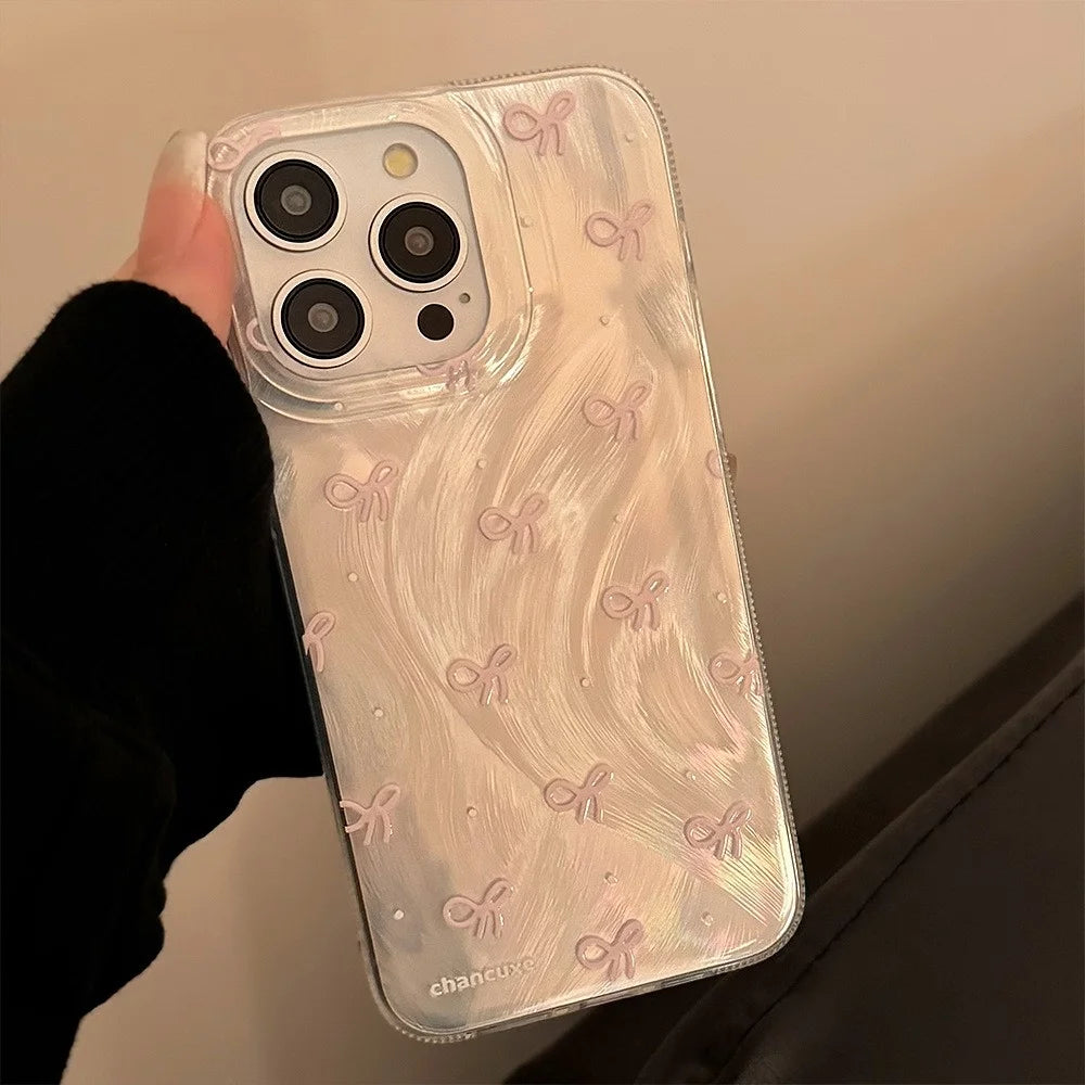 For iPhone 14 Pro TPU Case Bow Pattern Mobile Phone Protective Cover - 4