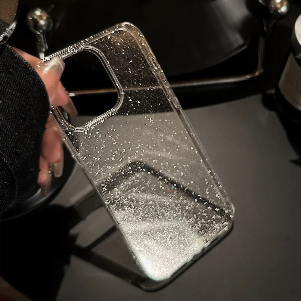For iPhone 15 Pro Case Clear TPU Phone Cover with Delicate Sparkles - 5