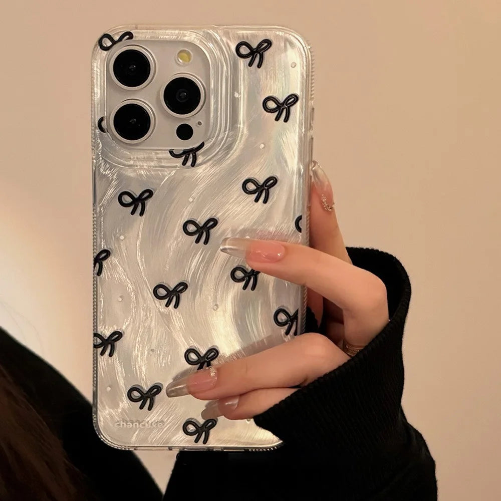 For iPhone 14 Pro Case Bow Pattern Shockproof TPU Phone Cover - 2