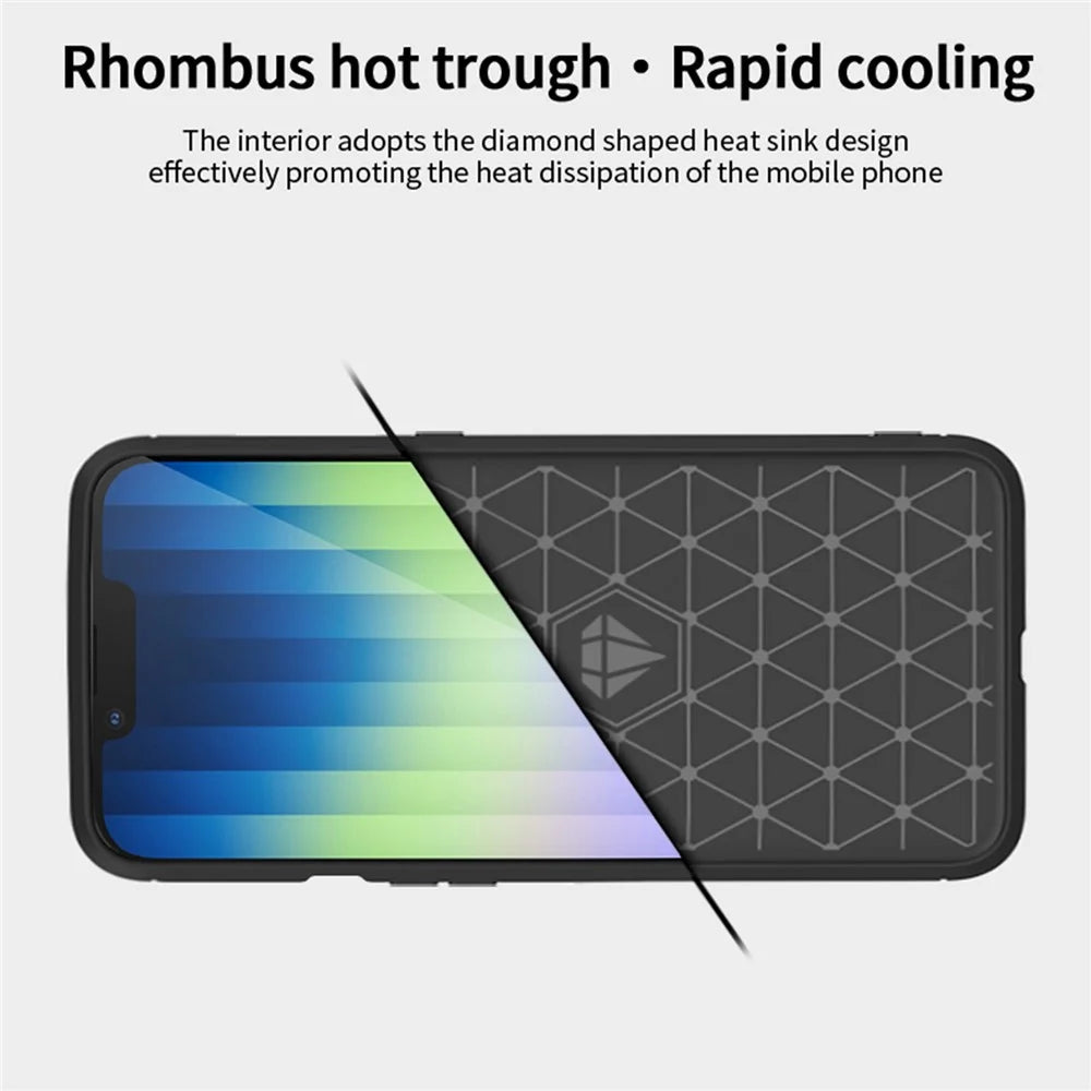 MOFI JK TPU Series-1 For iPhone 17e / 16e Case Carbon Fiber Design Flexible TPU Phone Cover - Black - 6