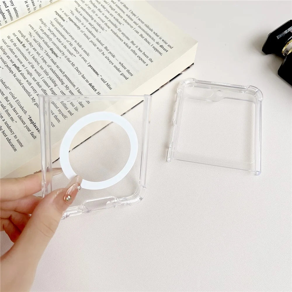 For Samsung Galaxy Z Flip7 FE 5G / Z Flip6 5G / Z Flip5 5G Magnetic Case TPU+PC Phone Cover - 6