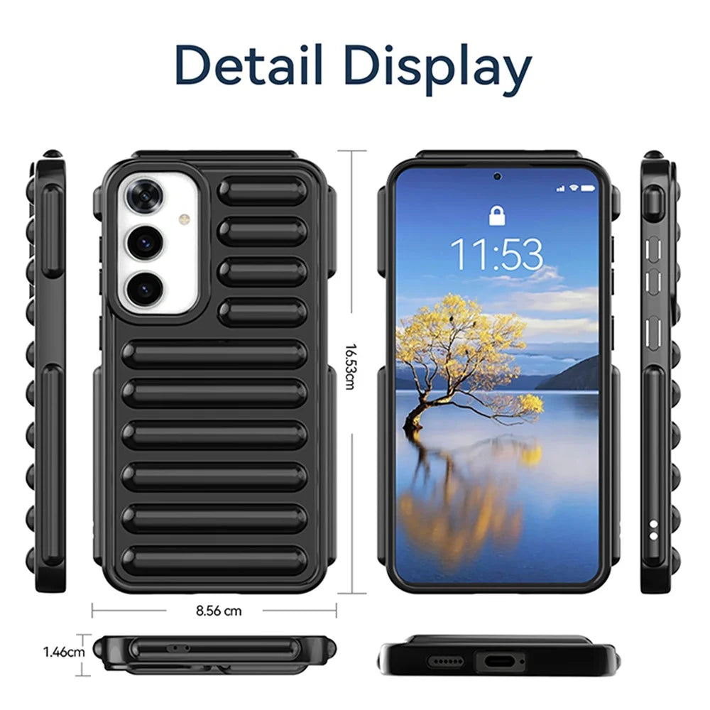 Capsule Series for Samsung Galaxy S24 Case Soft TPU Anti-Scratch Phone Cover - Black - 5