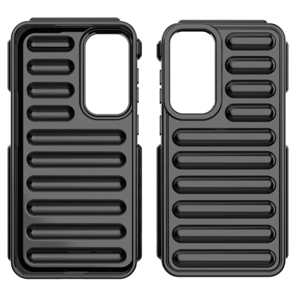 Capsule Series for Samsung Galaxy S24+ Protective Case Ribbed Soft TPU Phone Cover - Black - 2