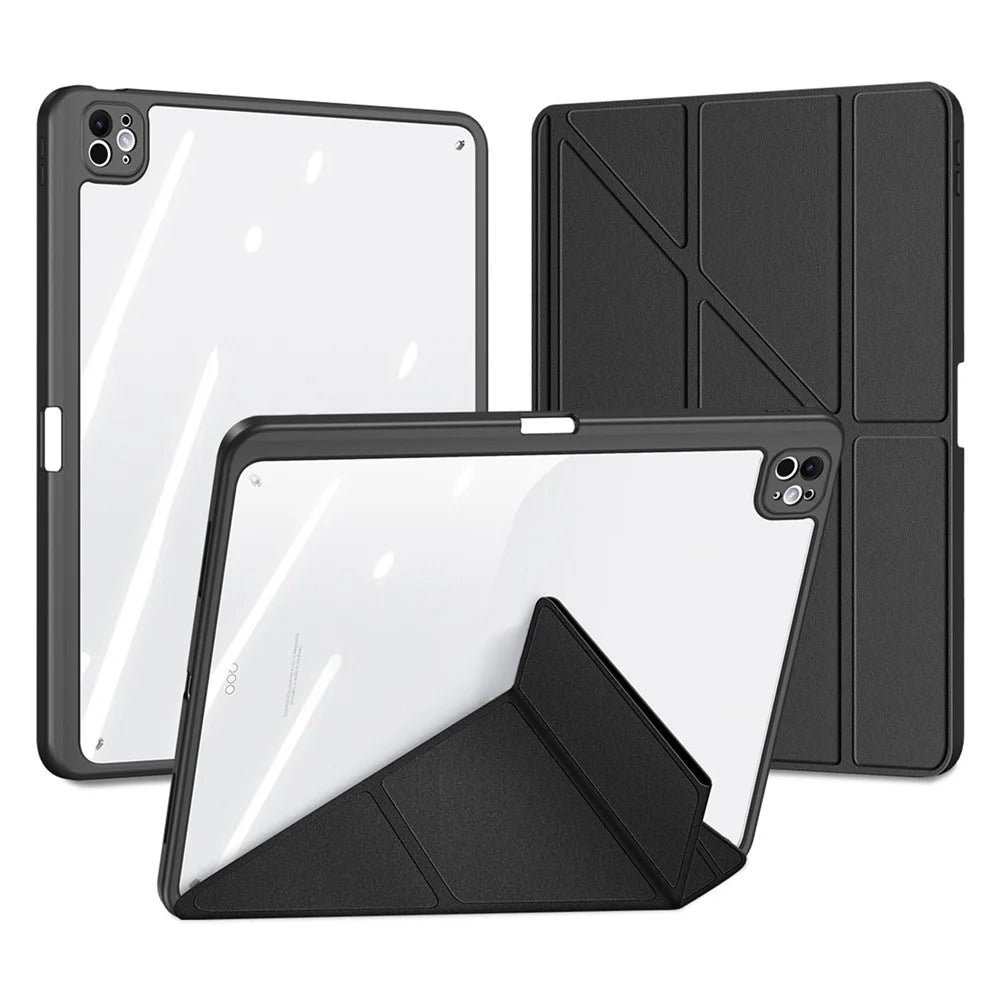 DUX DUCIS Magi Series for iPad Pro 11 (2025) / 11 (2024) Case Origami Stand PU Leather Smart Cover Detachable - Blackf - 2