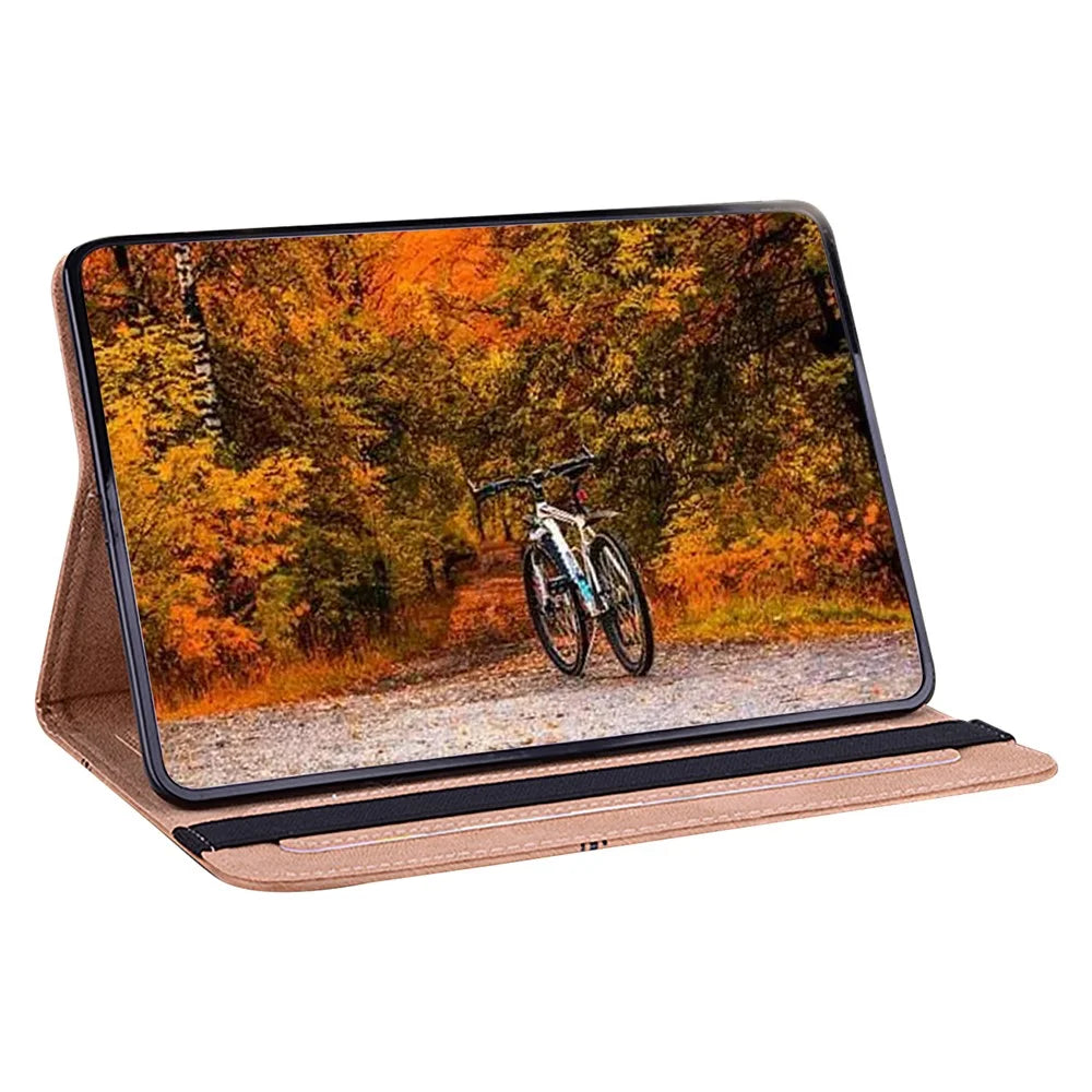 For iPad Pro 13 (2025) / 13 (2024) Stand Case Pattern Printed Leather Tablet Flip Cover - Gold Wings - 3