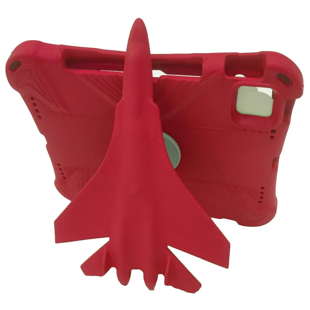 For iPad Pro 11 (2025) / 11 (2024) Case Airplane Style Kickstand EVA Tablet Cover -  Red - 3